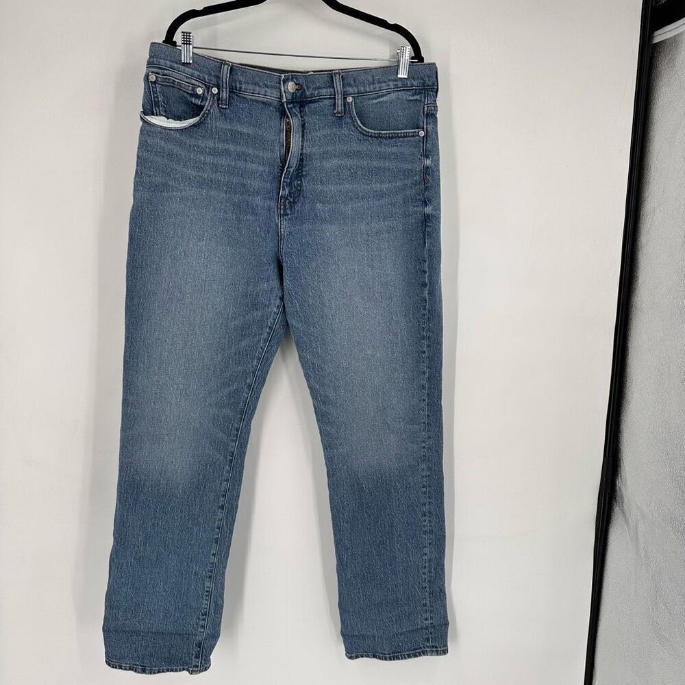 MADEWELL Women's The Tall '90s Straight Enmore Blue Wash Jean Jeans size 33T - Picture 2 of 13